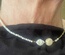 Gold Necklace, with asymmetric Mother-of-Pearl beads
