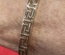Thick Gold Bracelet, Greek Theme, with clasp