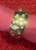 Gold Ring, Contemporary Style, studded with multiple asymmetrical crystals, size 5
